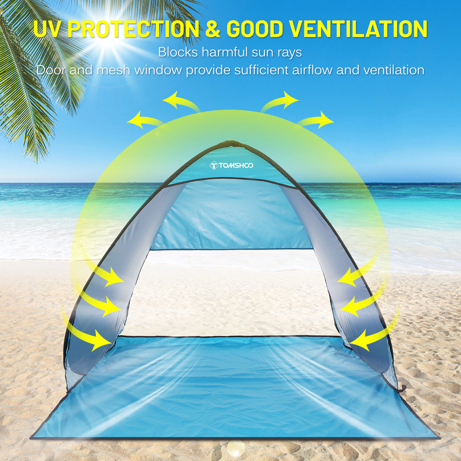 Cheap Goat Tents TOMSHOO Ultralight tent Automatic Instant Pop Up Beach Tent Outdoor Beach Shade Sun Shelter Tent Canopy Cabana w Carry Bag   